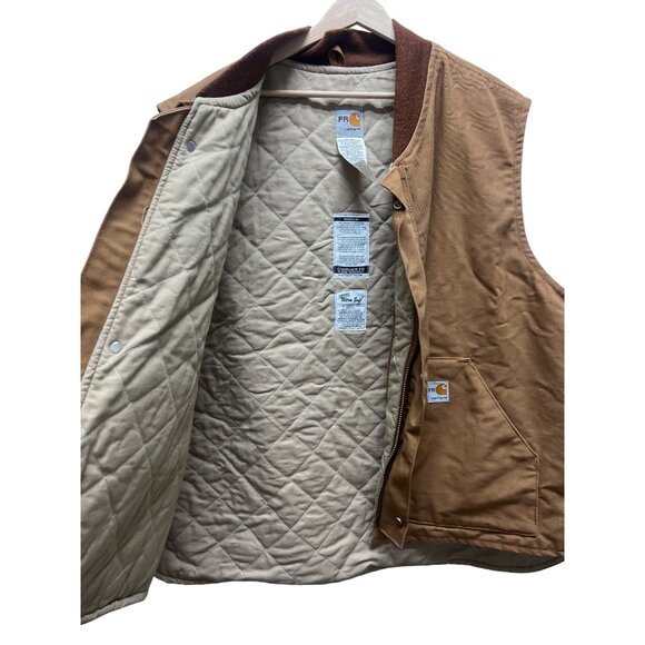 Carhartt Relaxed Fit Firm Duck Insulated Rib Collar Vest - Picture 9 of 9